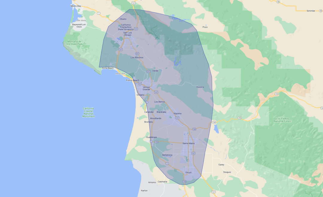 Photo of Central Coast service area.